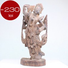 veche statueta sino-tibetana. " Nat ". lemn de tec. Burma cca 1930 veche statueta sino-tibetana. " Nat ". lemn de tec. Burma cca 1930